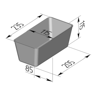 Форма для хлеба 235x115x115мм Spika №6 Spika в ШефСтор (chefstore.ru)